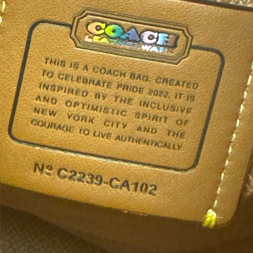 Coach Willow Pride Monogram Coated Canvas Rainbow Signature C Tote Crossbody - Picture 8 of 11